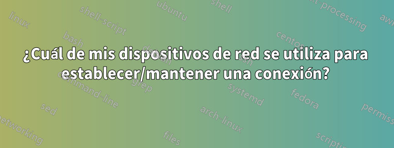 ¿Cuál de mis dispositivos de red se utiliza para establecer/mantener una conexión?