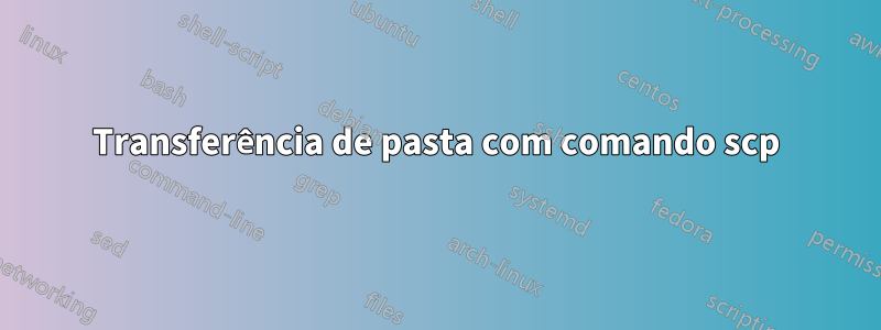 Transferência de pasta com comando scp