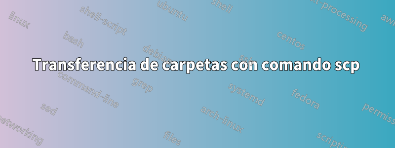 Transferencia de carpetas con comando scp