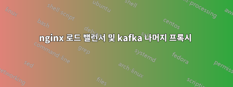 nginx 로드 밸런서 및 kafka 나머지 프록시