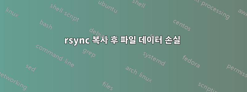 rsync 복사 후 파일 데이터 손실