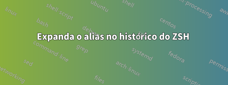 Expanda o alias no histórico do ZSH