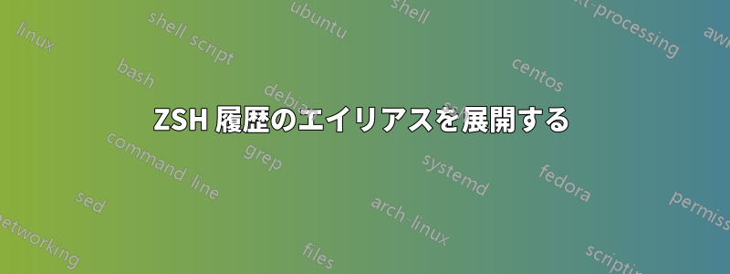 ZSH 履歴のエイリアスを展開する