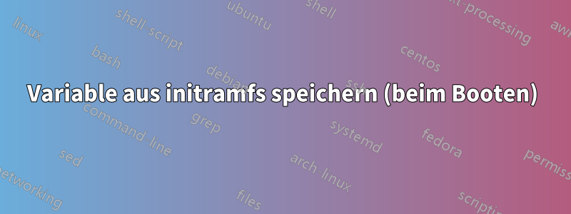 Variable aus initramfs speichern (beim Booten)