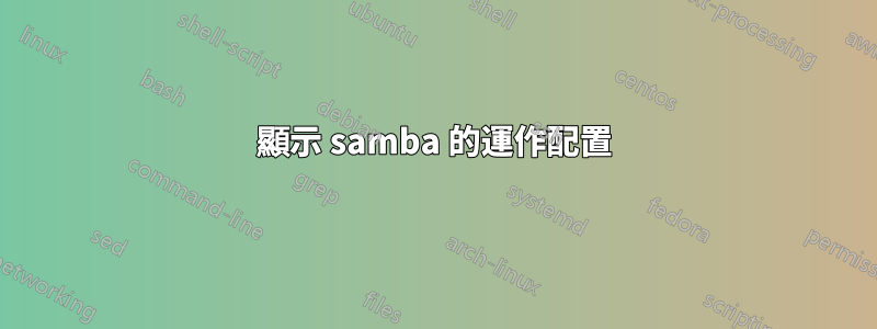 顯示 samba 的運作配置