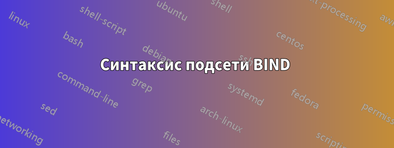 Синтаксис подсети BIND