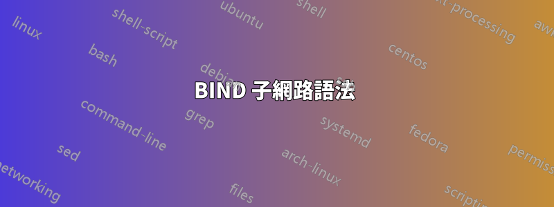 BIND 子網路語法