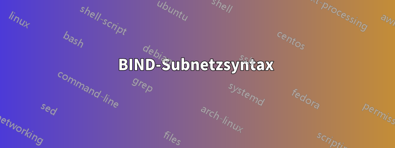 BIND-Subnetzsyntax