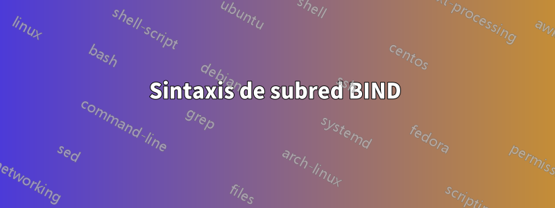 Sintaxis de subred BIND