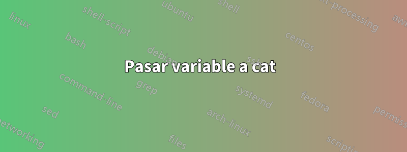 Pasar variable a cat 