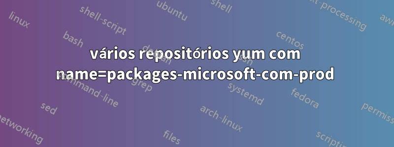 vários repositórios yum com name=packages-microsoft-com-prod