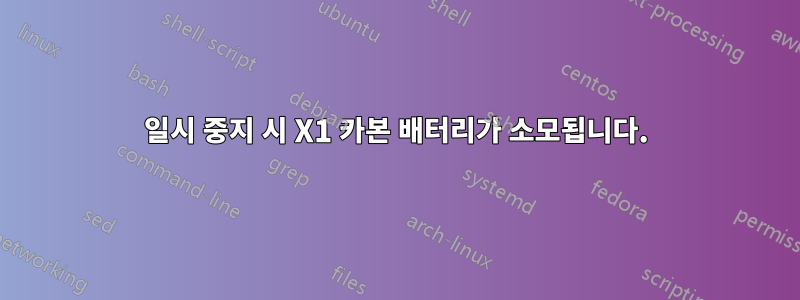 일시 중지 시 X1 카본 배터리가 소모됩니다.