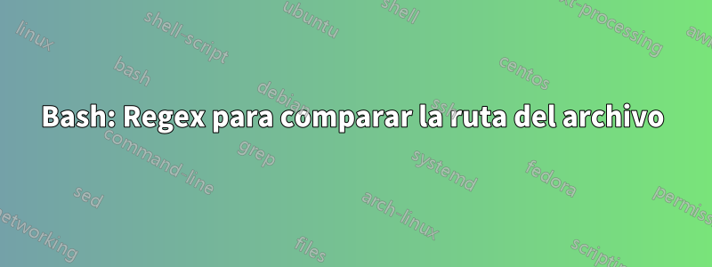 Bash: Regex para comparar la ruta del archivo