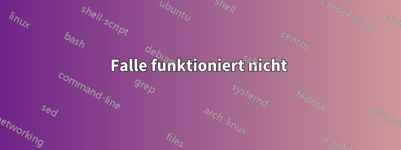 Falle funktioniert nicht