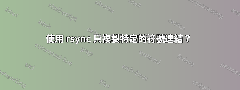 使用 rsync 只複製特定的符號連結？