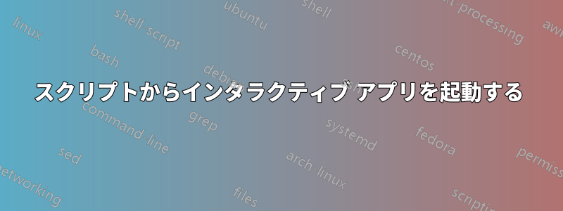 スクリプトからインタラクティブ アプリを起動する