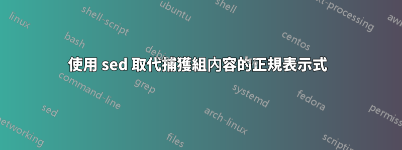 使用 sed 取代捕獲組內容的正規表示式 