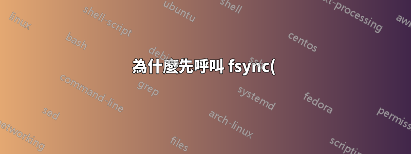 為什麼先呼叫 fsync() 時 rename() 需要更長的時間?