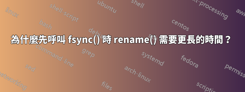 為什麼先呼叫 fsync() 時 rename() 需要更長的時間？