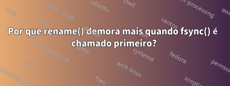 Por que rename() demora mais quando fsync() é chamado primeiro?