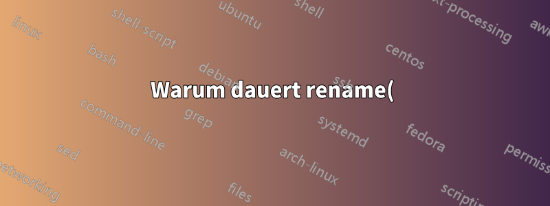 Warum dauert rename() länger, wenn zuerst fsync() aufgerufen wird?