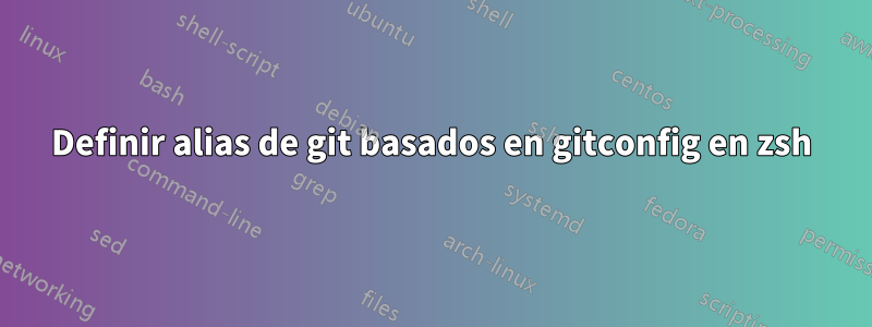 Definir alias de git basados ​​en gitconfig en zsh