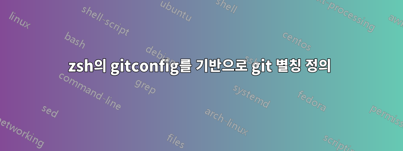 zsh의 gitconfig를 기반으로 git 별칭 정의