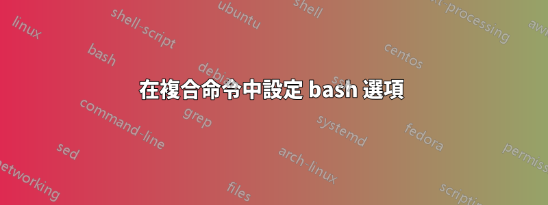 在複合命令中設定 bash 選項