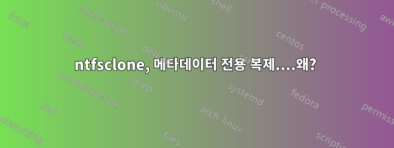 ntfsclone, 메타데이터 전용 복제....왜?