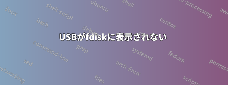 USBがfdiskに表示されない