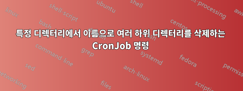 특정 디렉터리에서 이름으로 여러 하위 디렉터리를 삭제하는 CronJob 명령