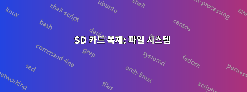 SD 카드 복제: 파일 시스템