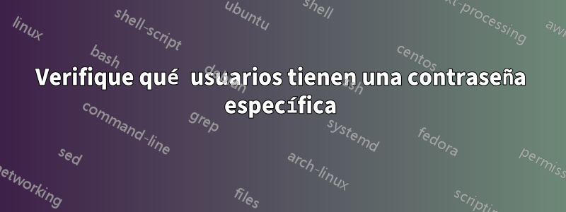 Verifique qué usuarios tienen una contraseña específica