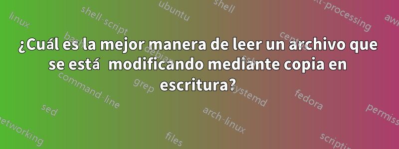 ¿Cuál es la mejor manera de leer un archivo que se está modificando mediante copia en escritura?