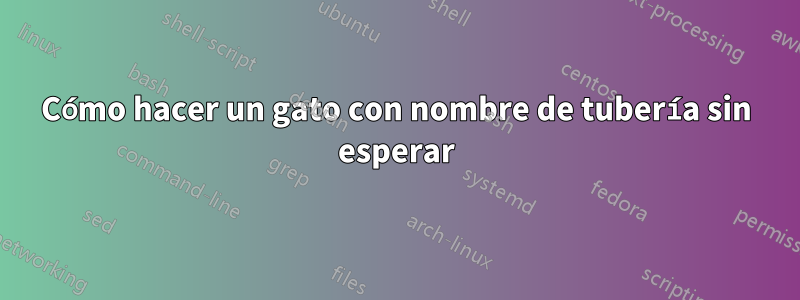 Cómo hacer un gato con nombre de tubería sin esperar