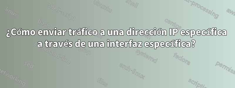 ¿Cómo enviar tráfico a una dirección IP específica a través de una interfaz específica?