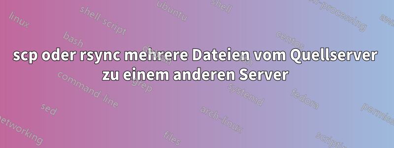 scp oder rsync mehrere Dateien vom Quellserver zu einem anderen Server