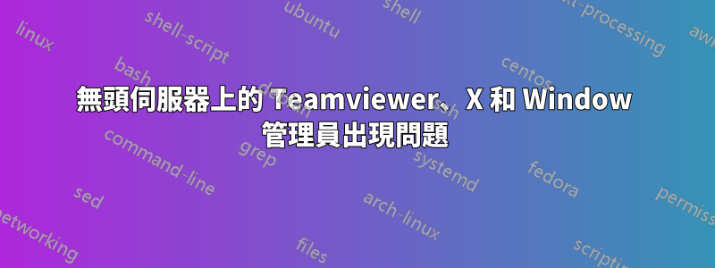 無頭伺服器上的 Teamviewer、X 和 Window 管理員出現問題