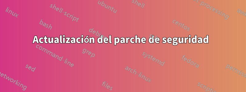 Actualización del parche de seguridad 