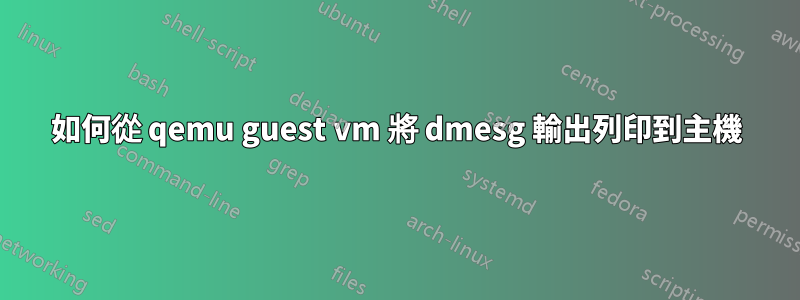 如何從 qemu guest vm 將 dmesg 輸出列印到主機