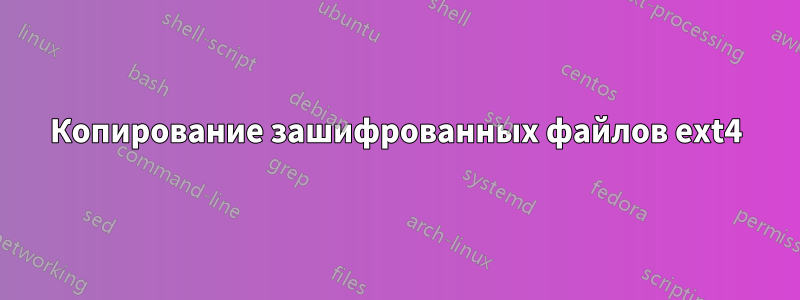 Копирование зашифрованных файлов ext4