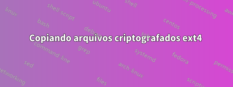 Copiando arquivos criptografados ext4