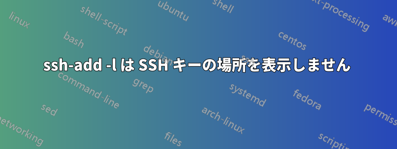 ssh-add -l は SSH キーの場所を表示しません