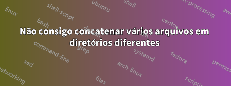 Não consigo concatenar vários arquivos em diretórios diferentes