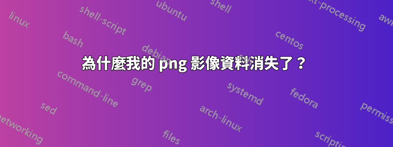 為什麼我的 png 影像資料消失了？