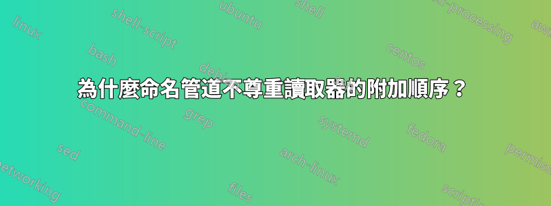 為什麼命名管道不尊重讀取器的附加順序？