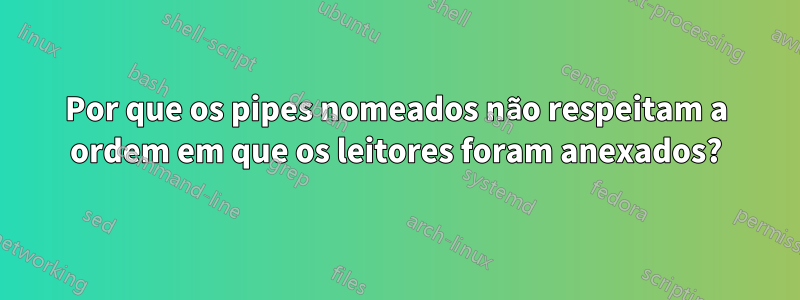 Por que os pipes nomeados não respeitam a ordem em que os leitores foram anexados?