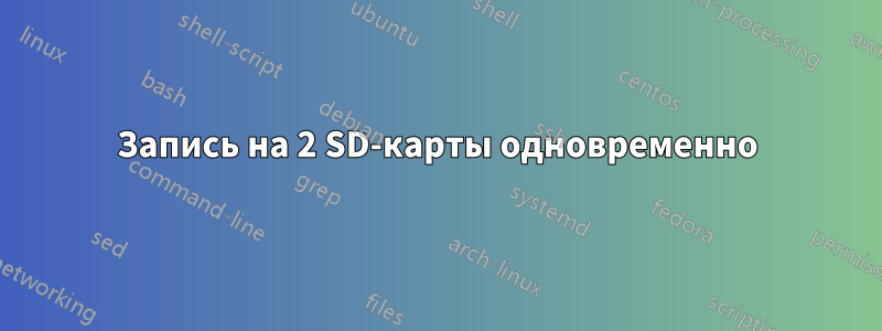 Запись на 2 SD-карты одновременно