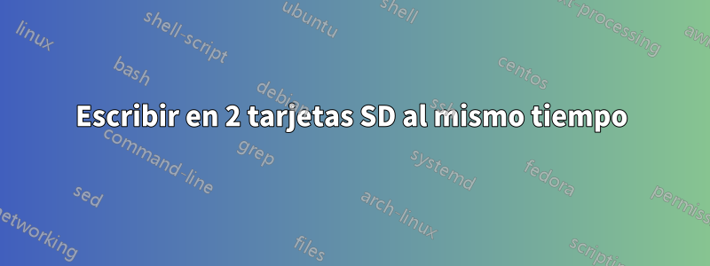 Escribir en 2 tarjetas SD al mismo tiempo