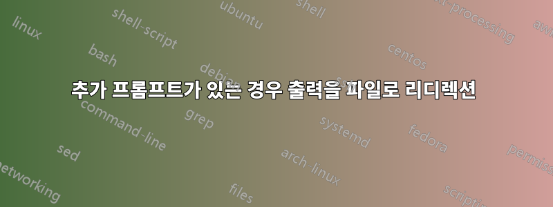 추가 프롬프트가 있는 경우 출력을 파일로 리디렉션